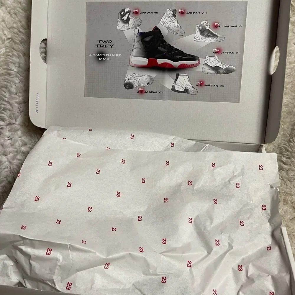 New in Box Jordan Jumpman Two Trey White University Red SZ 11 DO 1925 160